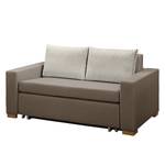 Schlafsofa LATINA Basic Webstoff - Webstoff Sari / Webstoff Habren: Taupe / Beige-Taupe - Breite: 153 cm