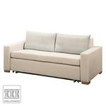 Schlafsofa LATINA Basic Webstoff - Webstoff Sari / Webstoff Habren: Beige / Beige-Grau - Breite: 193 cm