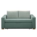 Schlafsofa LATINA Basic Webstoff - Webstoff Sari / Webstoff Habren: Mintgrau / Beige-Mintgrau - Breite: 153 cm