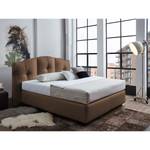 Boxspringbett Hill End Webstoff - Braun - H2