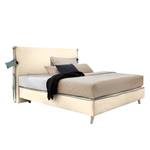 Boxspringbett Toowong Webstoff - Creme / Blau - H3