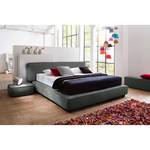 Lit boxspring Dochamps Tissu - Anthracite - 180 x 200cm - D2 souple