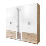 Drehtürenschrank Venlo Weiß - Holzwerkstoff - 225 x 210 x 58 cm