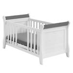 Babybed Bergen Scandinavisch grenenhout - Wit/grijs