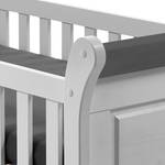 Babybed Bergen Scandinavisch grenenhout - Wit/grijs