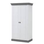 Armoire Bergen Pin nordique - Blanc / Gris clair