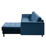 Ecksofa Corndale Samt - Marineblau