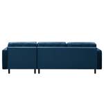 Ecksofa Corndale Samt - Marineblau