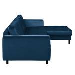 Ecksofa Corndale Samt - Marineblau