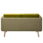 Ensemble de canapés Croom I (3-2) Microfibre - Tissu Fida / Velours Freda: Beige vert / Vert olive