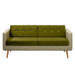 Ensemble de canapé Croom V (3-2-1) Tissu / Velours - Vert olive / Beige