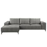 Ecksofa Mazy Microfaser - Fango - Longchair davorstehend links