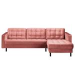 Ecksofa Corndale Samt - Altrosa