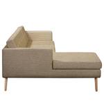 Ecksofa Croom Webstoff Fida: Sand - Longchair davorstehend links - Ohne Hocker