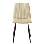 Eetkamerstoelen Jobo (set van 2) Geweven stof/staal - zwart - Beige