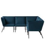 Ecksofa Dorado Samt - Marineblau