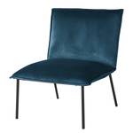 Ecksofa Dorado Samt - Marineblau