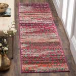 Tapis de couloir Larissa Tissu - Rose vif / Gris