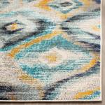 Tapis Vistoso Tissu - Jaune moutarde / Bleu pétrole - 200 x 300 cm