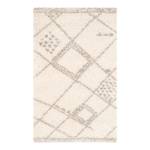 Hoogpolig vloerkleed Fionne Geweven stof - crèmekleurig/beige - 90 x 150 cm