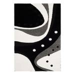 Hoogpolig vloerkleed Lucie Geweven stof - zwart/wit - 182 x 274 cm
