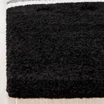 Hoogpolig vloerkleed Lucie Geweven stof - zwart/wit - 182 x 274 cm