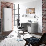 Bureau Longfaye Wit/Concrete look - Breedte: 106 cm