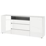 Sideboard Mavie hoogglans wit/zwart