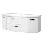 Meuble avec vasque 4010 III Blanc brillant / Blanc mat