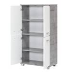 Armoire de salle de bain Labin Blanc mat / Gris minéral