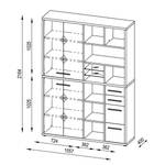 Aktenschrank Set Plus V Farbe - Weiß / Platingrau