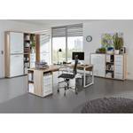 Armoire de bureau Set Plus III Blanc / Imitation chêne