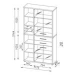 Aktenschrank Set Plus IV Farbe - Weiß / Platingrau