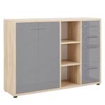 Armoire de bureau Set Plus II Gris / Imitation chêne