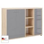 Armoire de bureau Set Plus II Gris / Imitation chêne