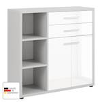 Aktenschrank Set Plus I Farbe - Weiß / Platingrau