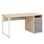 Schreibtisch Set Plus I Farbe - Grau / Eiche Dekor
