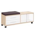 Caisson bureau Set Plus I Blanc / Imitation chêne