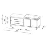 Caisson bureau Set Plus I Blanc / Gris platine