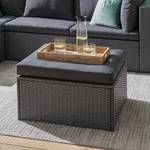 Set di sedute Goobo II Alluminio/Polyrattan - Antracite - Longchair preimpostata a sinistra