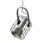 Suspension Cage I Aluminium / Fer - 1 ampoule - Noir