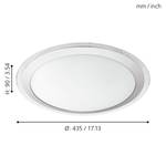LED-Wandleuchte Competa I Acrylglas / Stahl - 1-flammig - Durchmesser: 44 cm