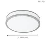 LED-Wandleuchte Palermo I Acrylglas / Stahl - 1-flammig - Durchmesser: 28 cm