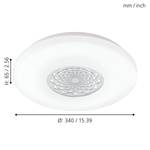 LED-Wandleuchte Capasso Acrylglas / Stahl - 1-flammig - Durchmesser: 34 cm