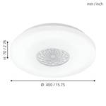 LED-Wandleuchte Capasso Acrylglas / Stahl - 1-flammig - Durchmesser: 40 cm
