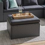 Set di sedute Goobo II Alluminio/Polyrattan - Antracite - Longchair preimpostata a destra