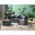 Set di sedute Goobo II Alluminio/Polyrattan - Antracite - Longchair preimpostata a destra