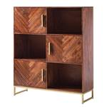 Buffet haut Loga Acacia massif / Fer - Acacia brun