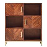 Highboard LOGA massief acaciahout/ijzer - Bruin acaciahout