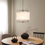 Hanglamp Dynk linnen/ijzer - 1 lichtbron - Wit
